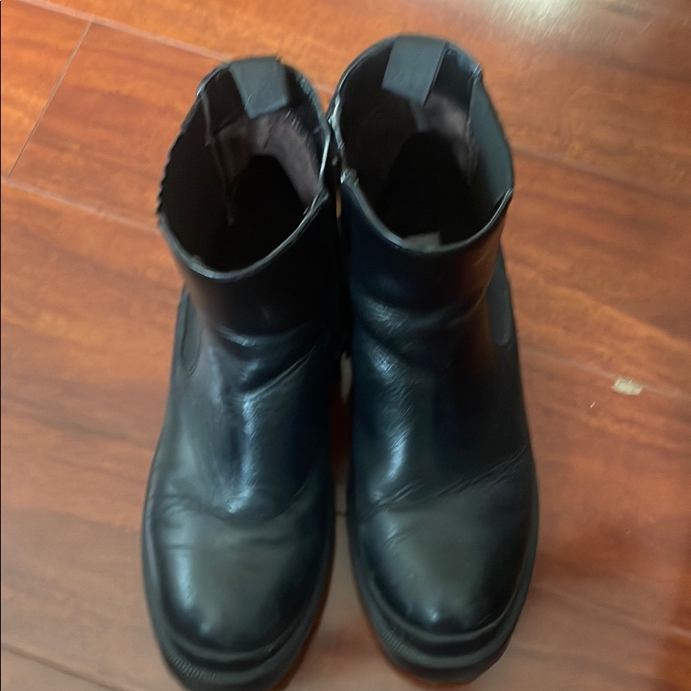 Black Leather Ankle Boots
